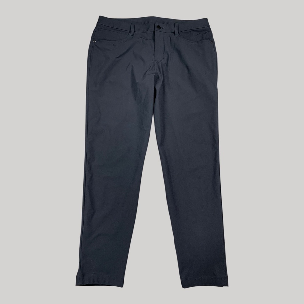 Lululemon ABC Slim Fit Trouser Mens 36x29 Black Warpstreme Stretch 5-Pocket